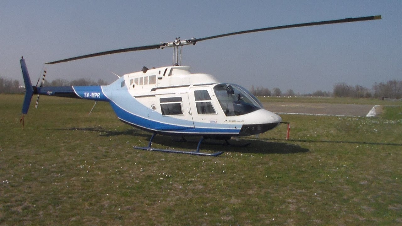 A beautifull Agusta Bell AB 206 Jet Ranger III is landed  @Sassuolo Airfield
