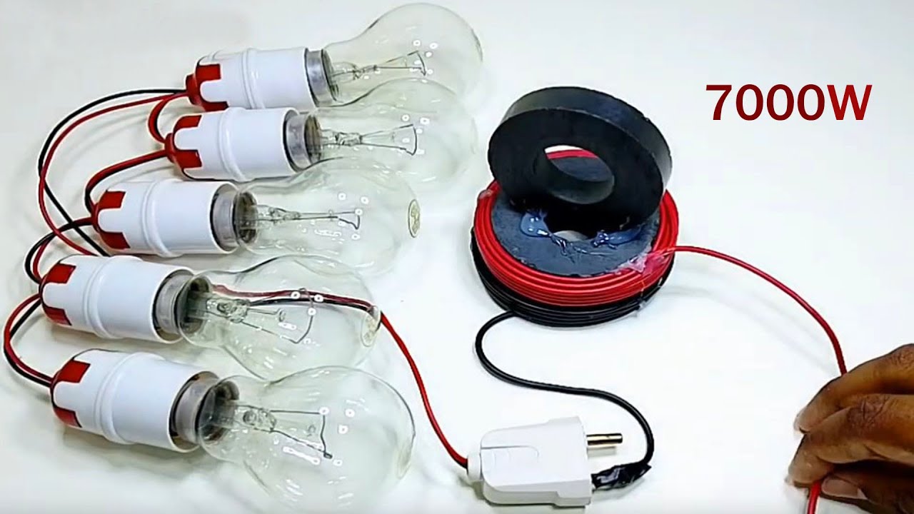 how to make 240V free energy electricity generator 40000W powerfull electric transformer