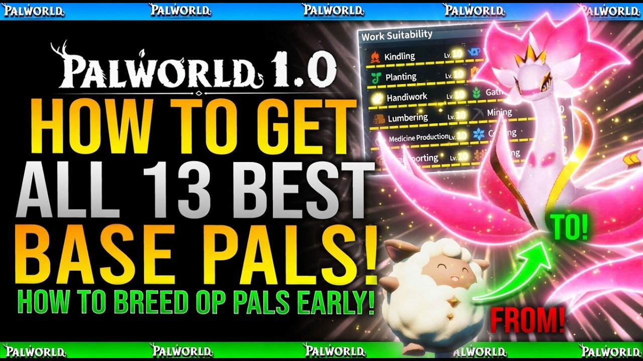 Palworld: Как получить 13 мощных базовых рабочих PALS на ранней стадии с помощью разведения &mdash; Пол...