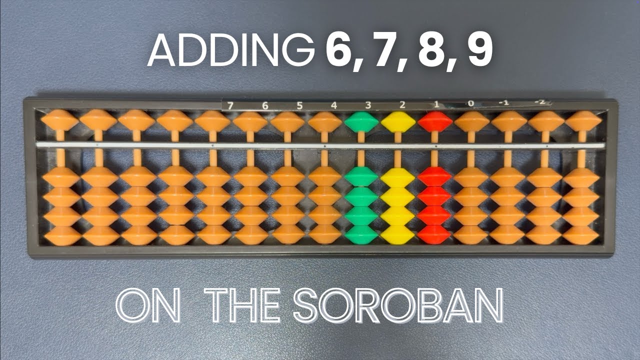 How to Add Numbers That Sum to 6, 7, 8, and 9 on the Soroban | Beginner Tutorial