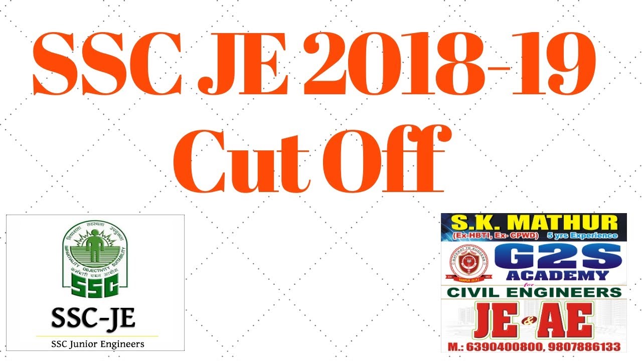 SSC JE 2018-19 Final Cut off paper 1