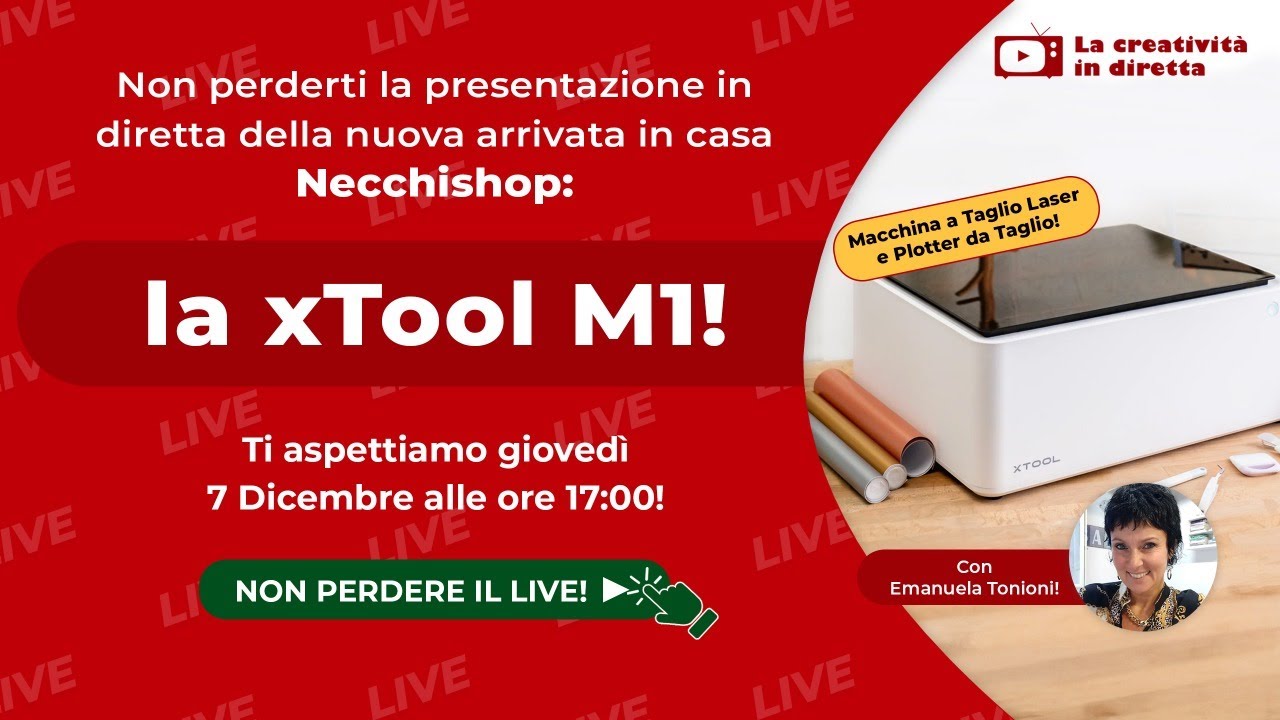 Live Shopping: ti presentiamo la macchina taglio laser e plotter 2 in 1: ecco la xTool M1!