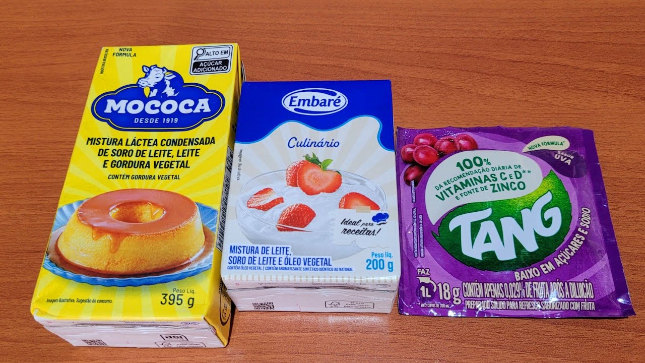 SOBREMESA 🍨 DE TANG COM APENAS 3 INGREDIENTES 😋