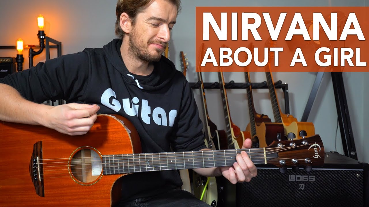 NIRVANA - ABOUT A GIRL Guitar Tutorial - Easy Acoustic Songs