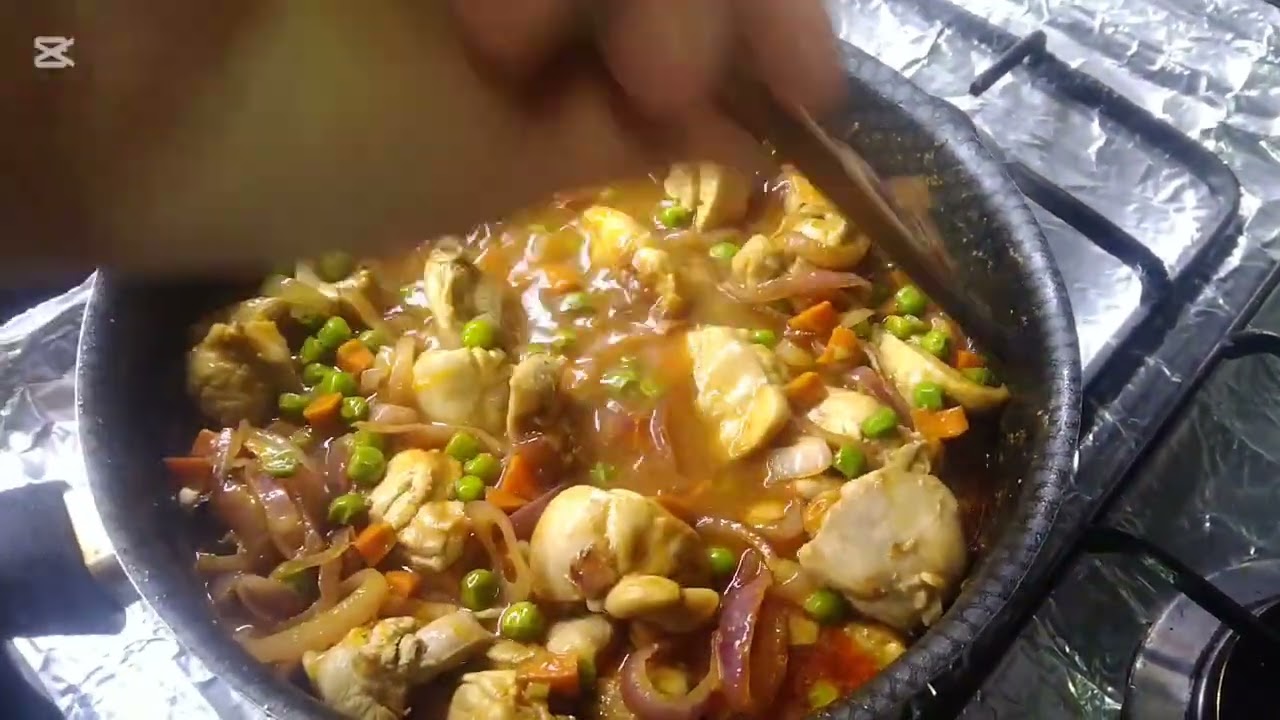 شيش طاووك بالكاري مع الرز البسمتي والبطاطس ب الطشه الجديده 😍🤍🤍