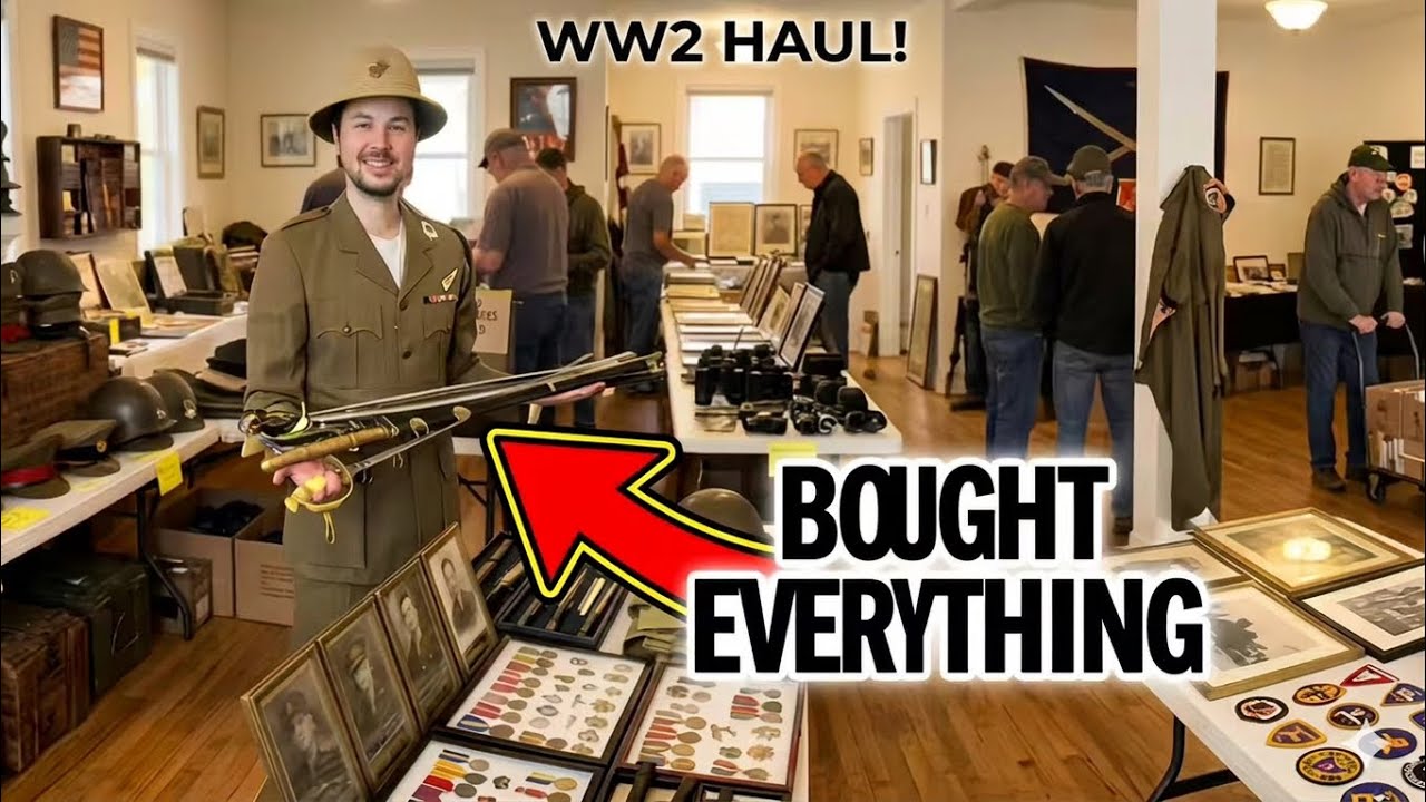 I went to a MASSIVE militaria estate sale for 3 days straight! WW2 artifacts found!