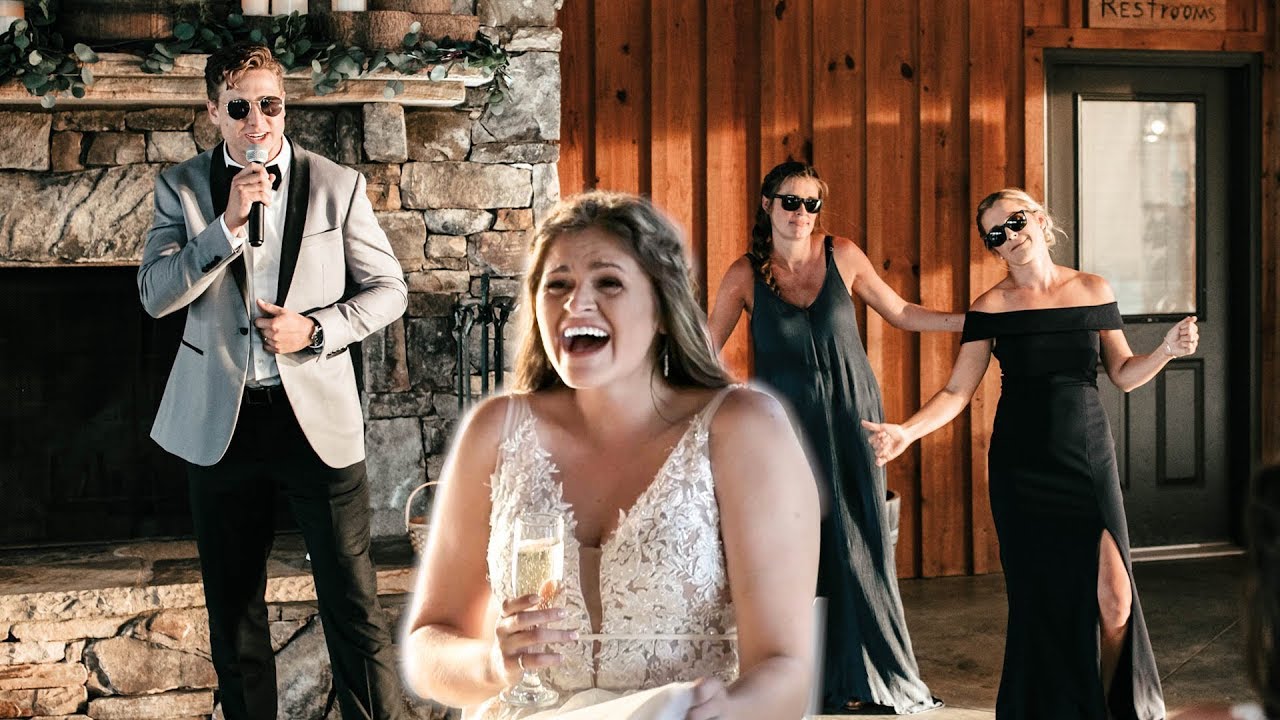 Bridesmaids And Groom Surprise Wedding Speech!!