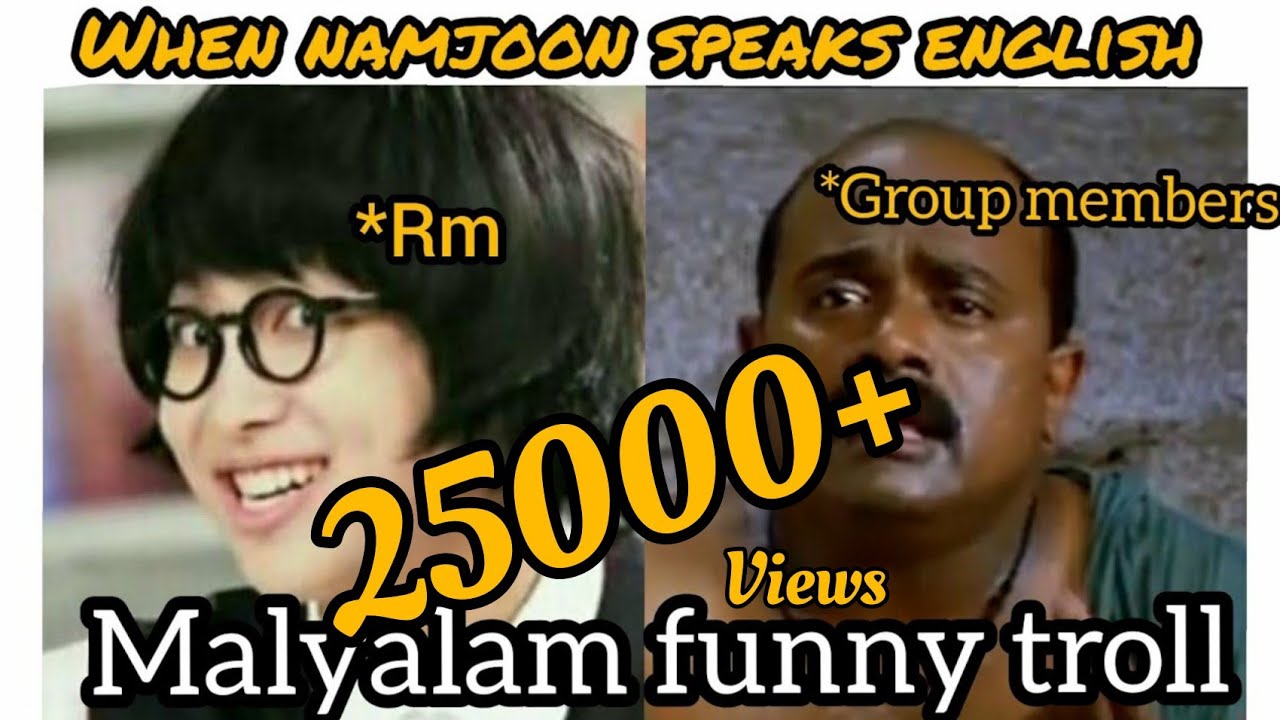 Namjoon speaks English😂😂 | malyalam funny troll | BTS