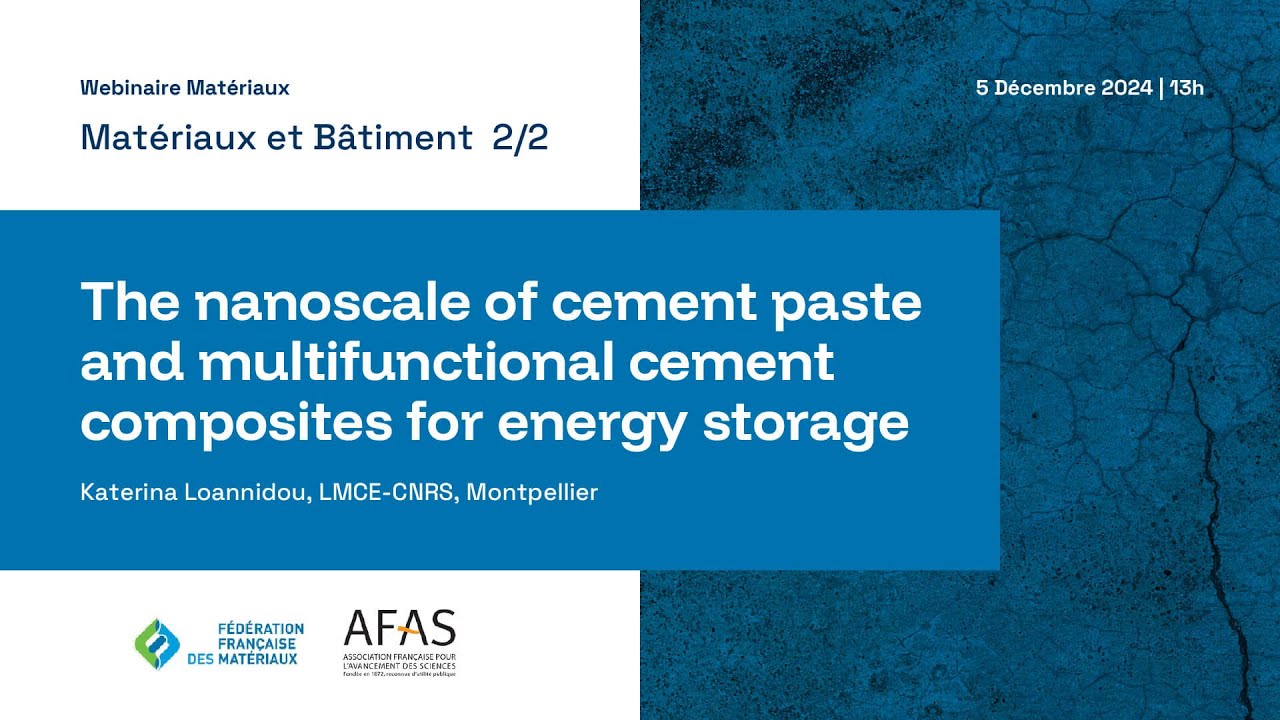 Matériaux et Bâtiment, part. 2 - Webinaire Matériaux | déc. 2024