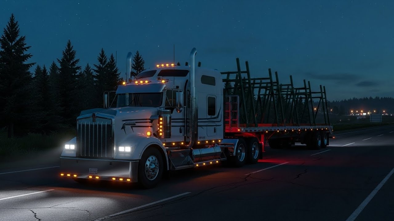Delivering an order from Seattle to Bellingham - American Truck Simulator