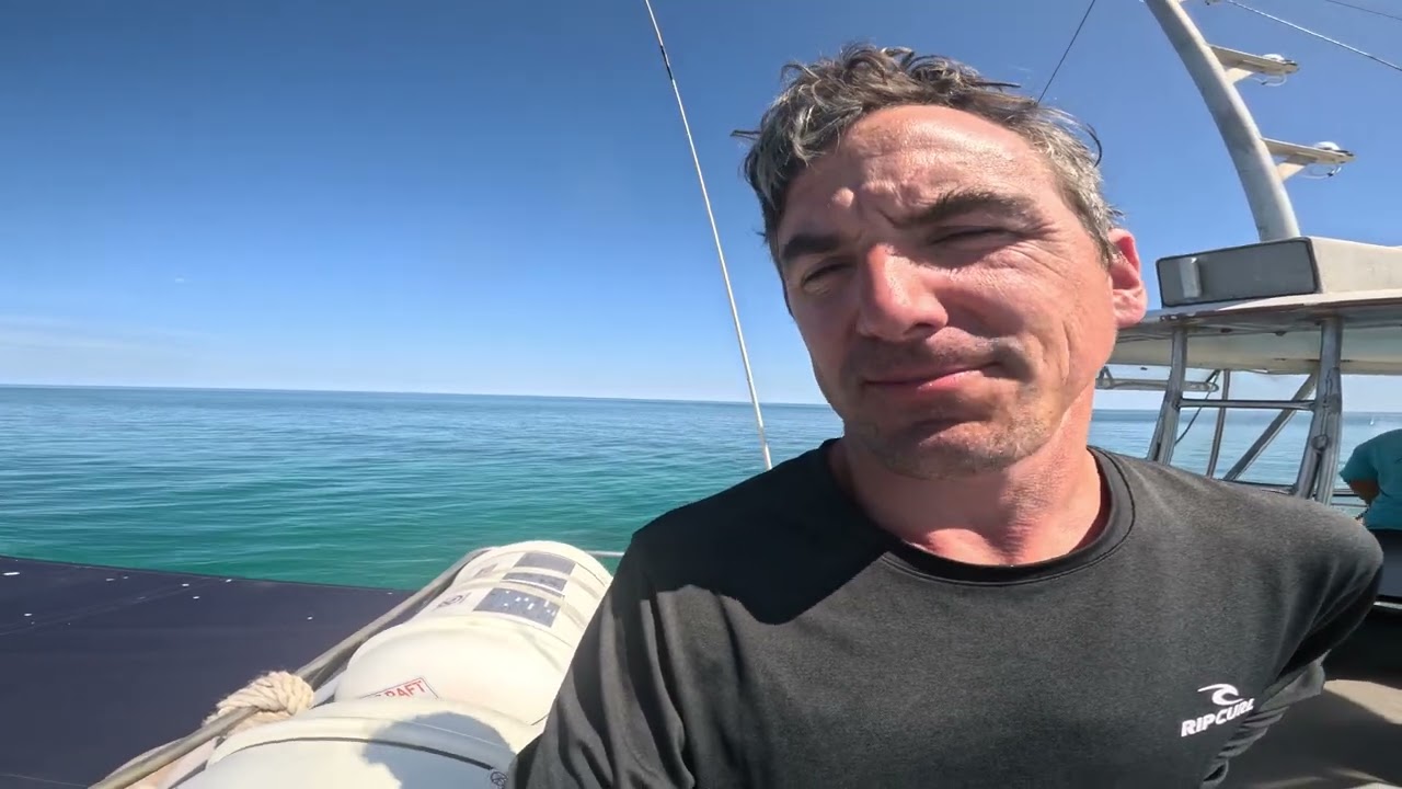 Im on a boat.