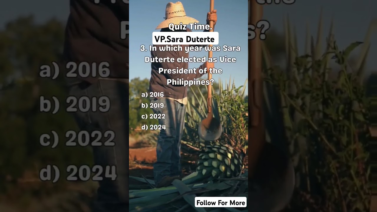 VP. Sarah Duterte, Quiz #sarahduterte #quiz #duterte #shorts #new #fyp #learn #new