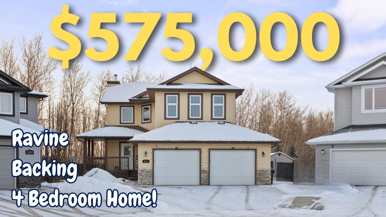 Stony Plain's BEST Kept Secret is This Ravine Backing Home!