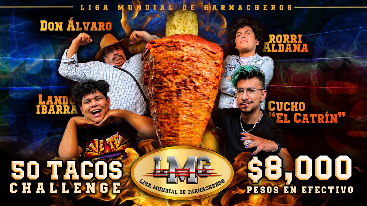 8,000 en juego  Quién podrá comer 50 tacos en 30 minutos