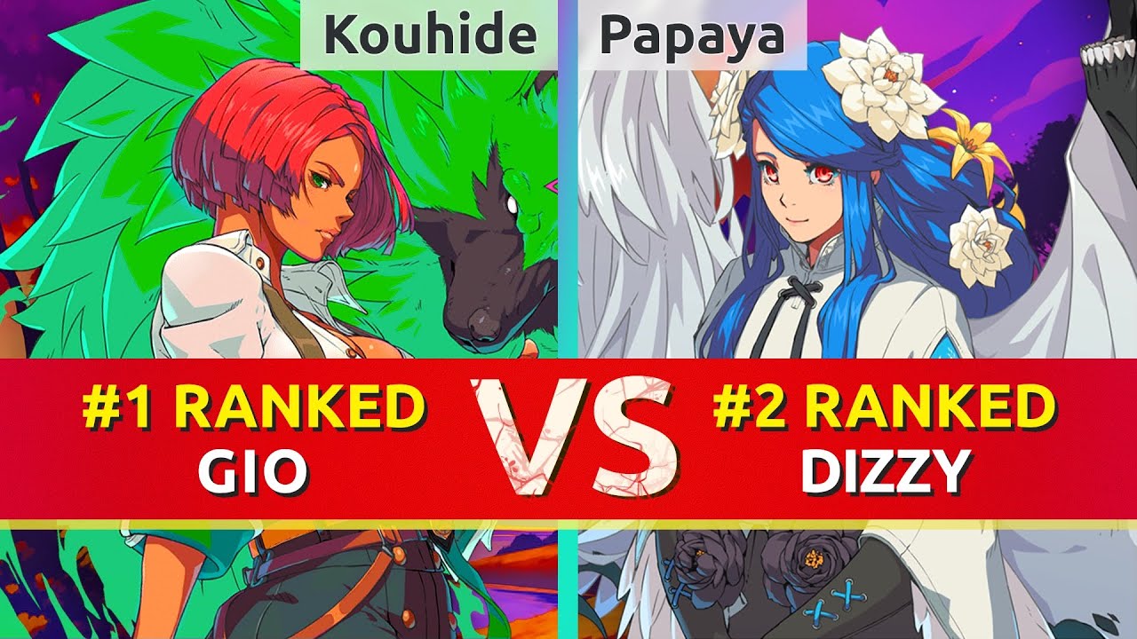 GGST ▰ Kouhide (#1 Ranked Giovanna) vs Papaya (#2 Ranked Dizzy). High Level Gameplay