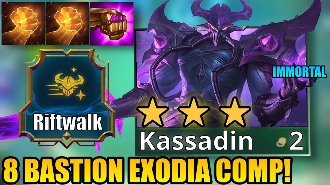 8-BASTION RIFTWALK KASSADIN STACKS *INFINITE* AP!!! | Teamfight Tactics Set 9.5 PBE