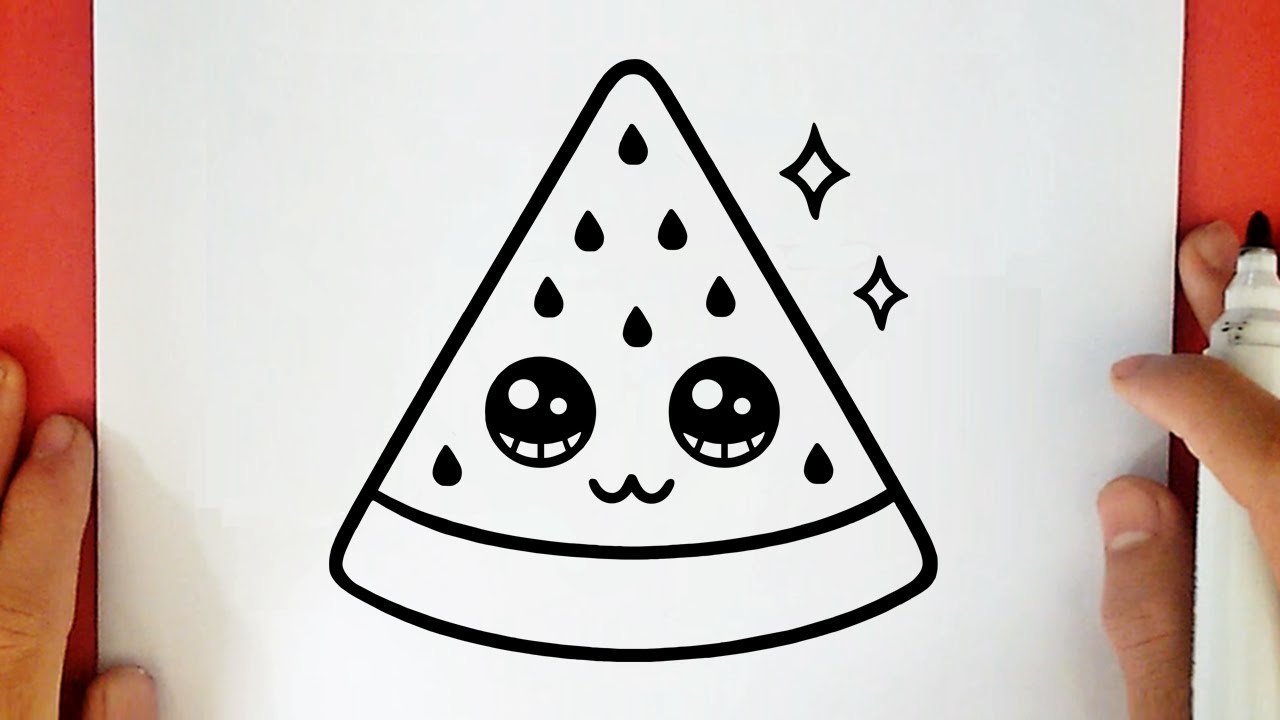 COME DISEGNARE UN'ANGURIA KAWAII