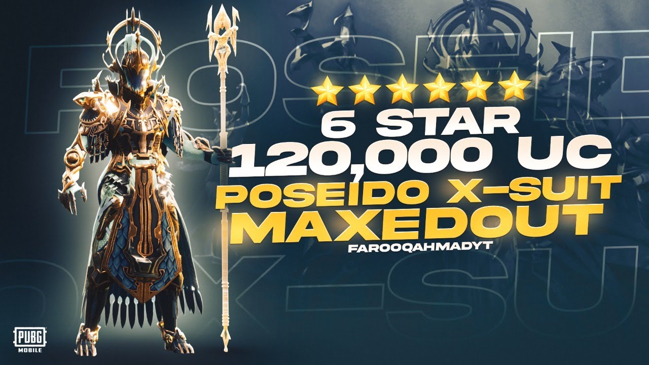 $120,000 UC MAXED POSEIDON X-SUIT  🔱💧| X-SUIT Giveaway | 🔥 PUBG MOBILE🔥