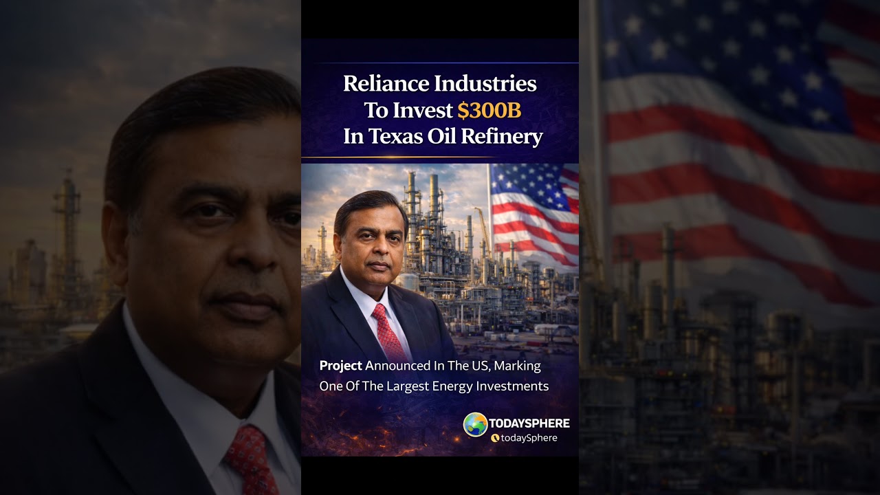 Reliance Industries To Invest $300 Billion In Texas Oil Refinery | Major Energy Deal #shortsfeed