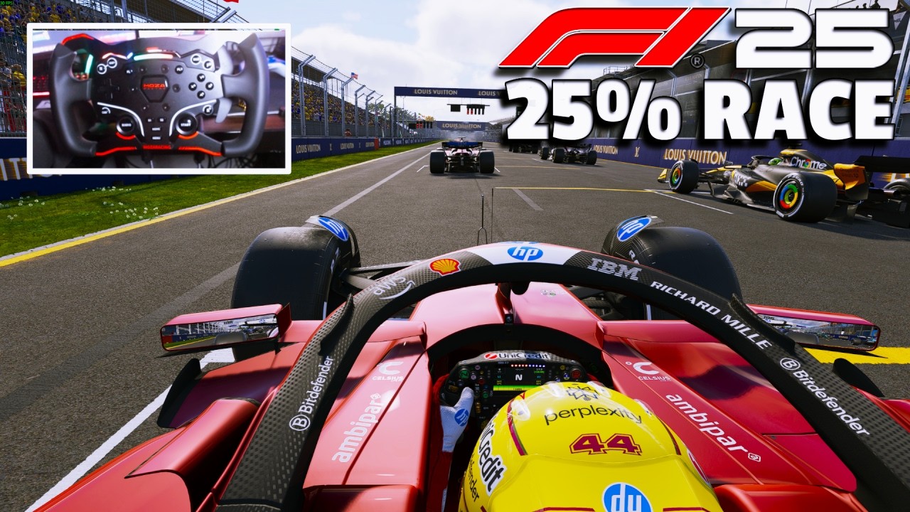 F1 25 Ultra Realistic Gameplay 4K | Lewis Hamilton's Ferrari SF-25 | 2025 Australian GP 25% Race