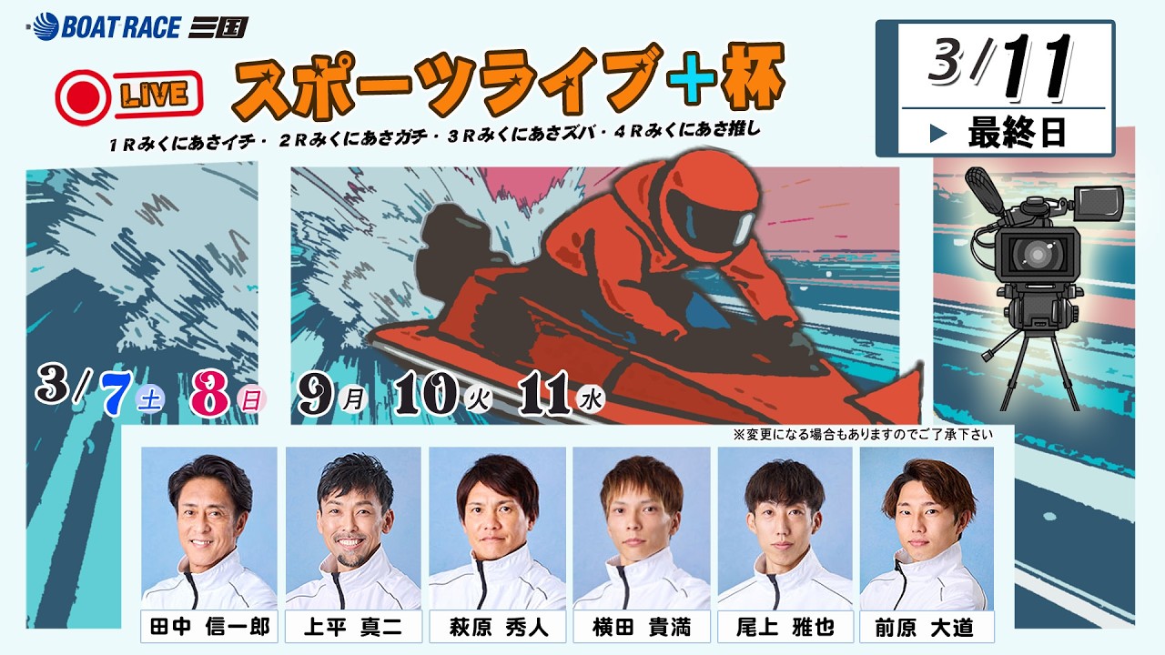 スポーツライブ＋杯　　最終日　８：００～