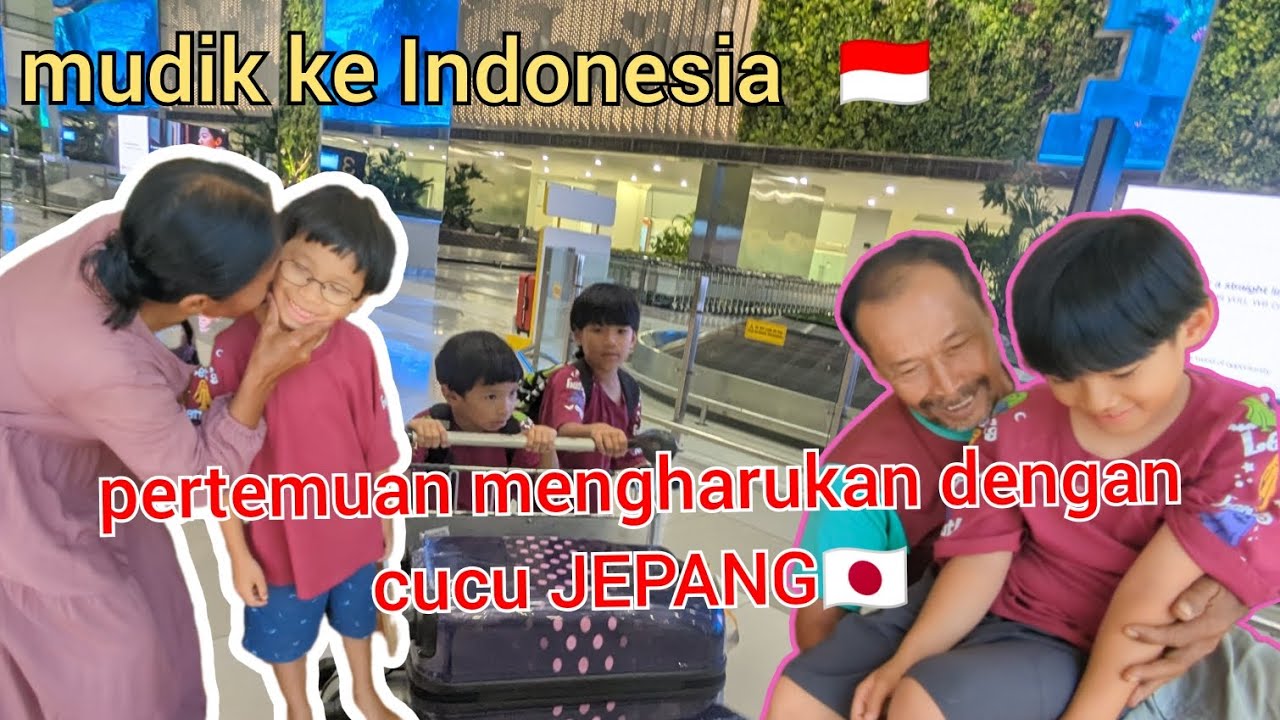 Pertemuan mengharukan kakek nenek Indonesia dg cucu Jepang