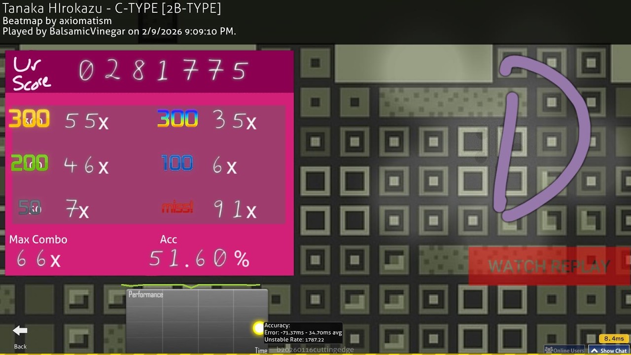 Day 703 of C-TYPE until slideracc is optional in osu! lazer