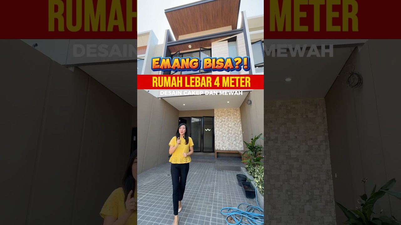 Emang bisa? Rumah lebar 4 meter tapi desainnya cakep dan mewah??