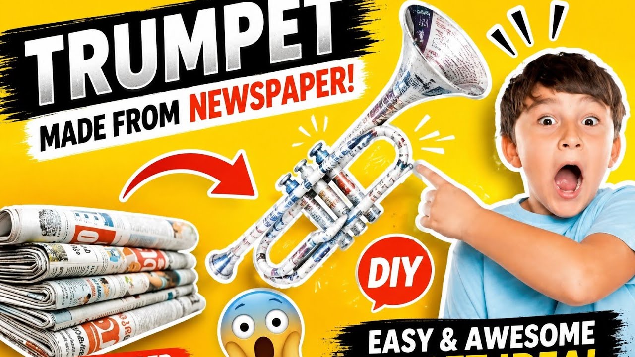 How to make Diy trumpet in 2025 #toniartandcraft #art