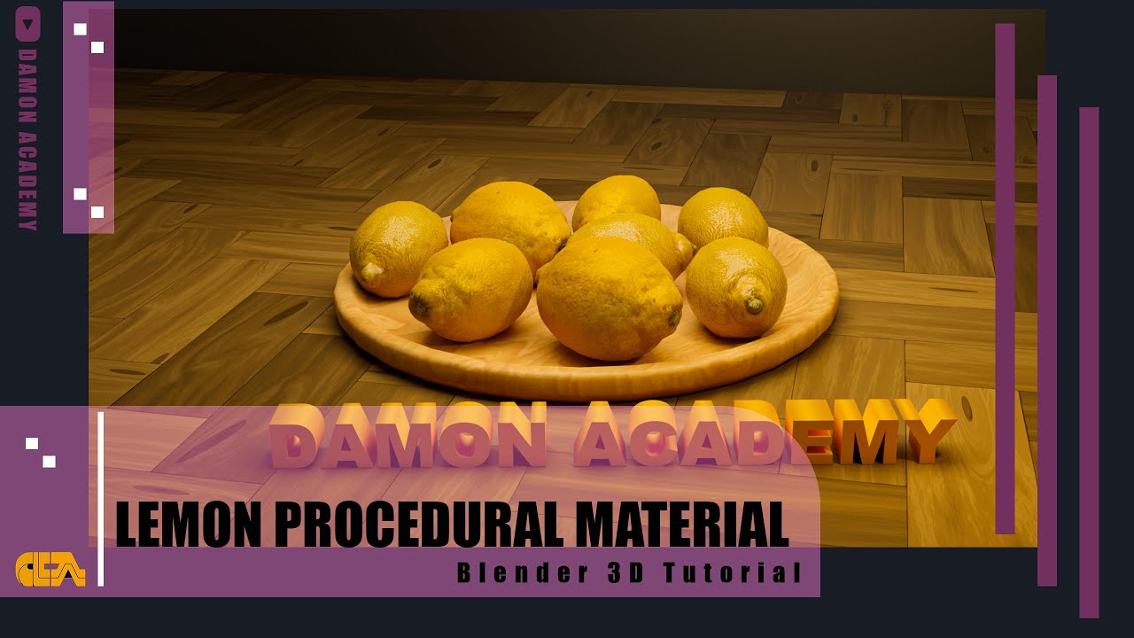 How to create Lemon Procedural Material in blender for beginner (blender tutorial)🍋  #b3d #blender