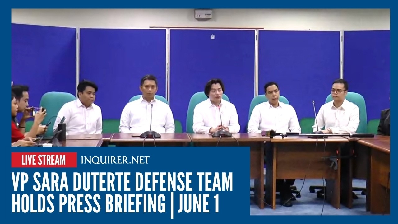 LIVE: VP Sara Duterte defense team holds press briefing | June 1
