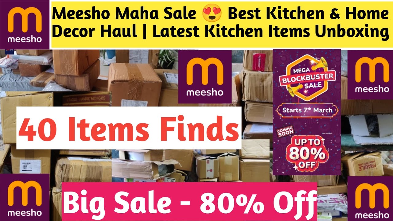 Meesho Maha Sale 😍 Best Kitchen & Home Decor Haul | Latest Kitchen Items Unboxing 🎉 #meesho #sale 