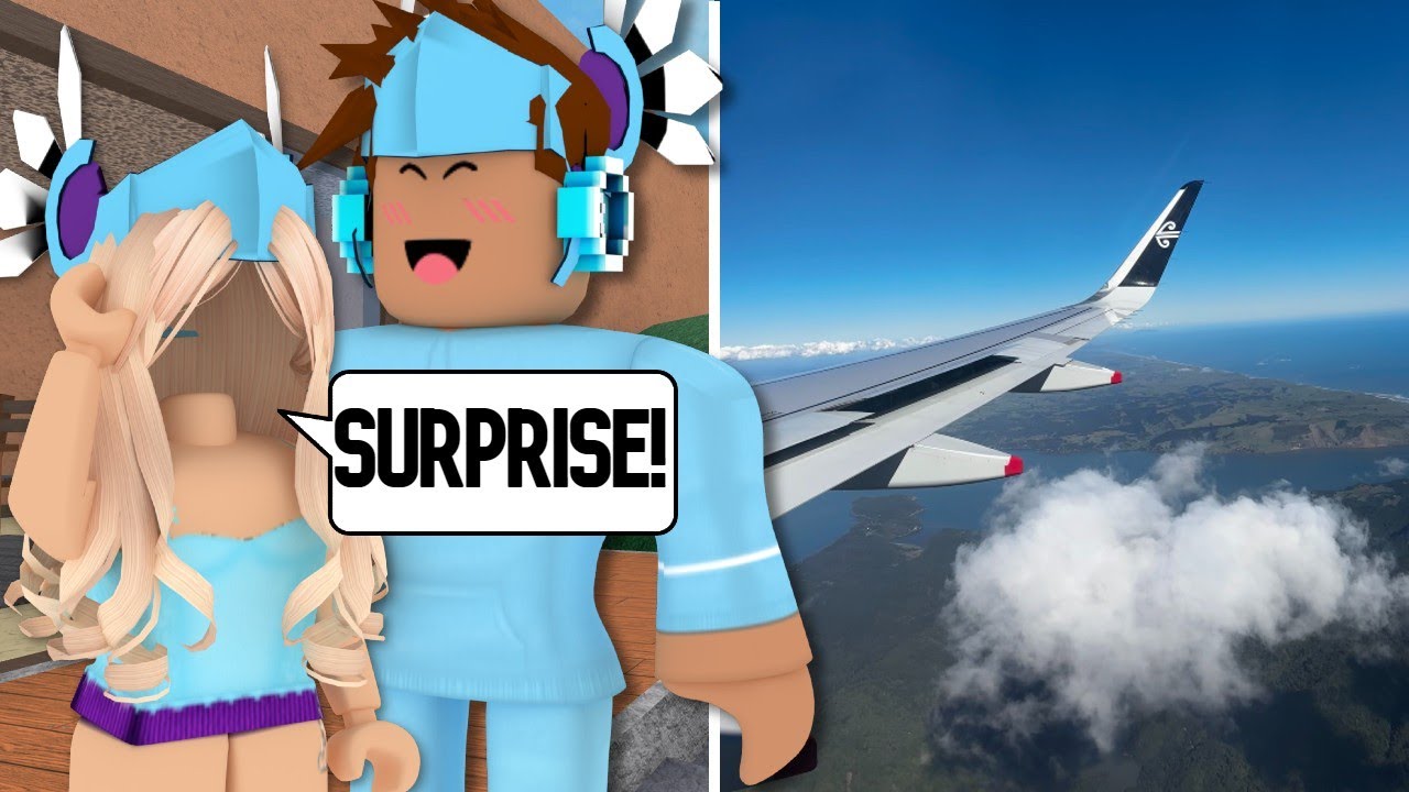 MM2, But I SURPRISE VISIT My BOYFRIEND IRL (Murder Mystery 2)