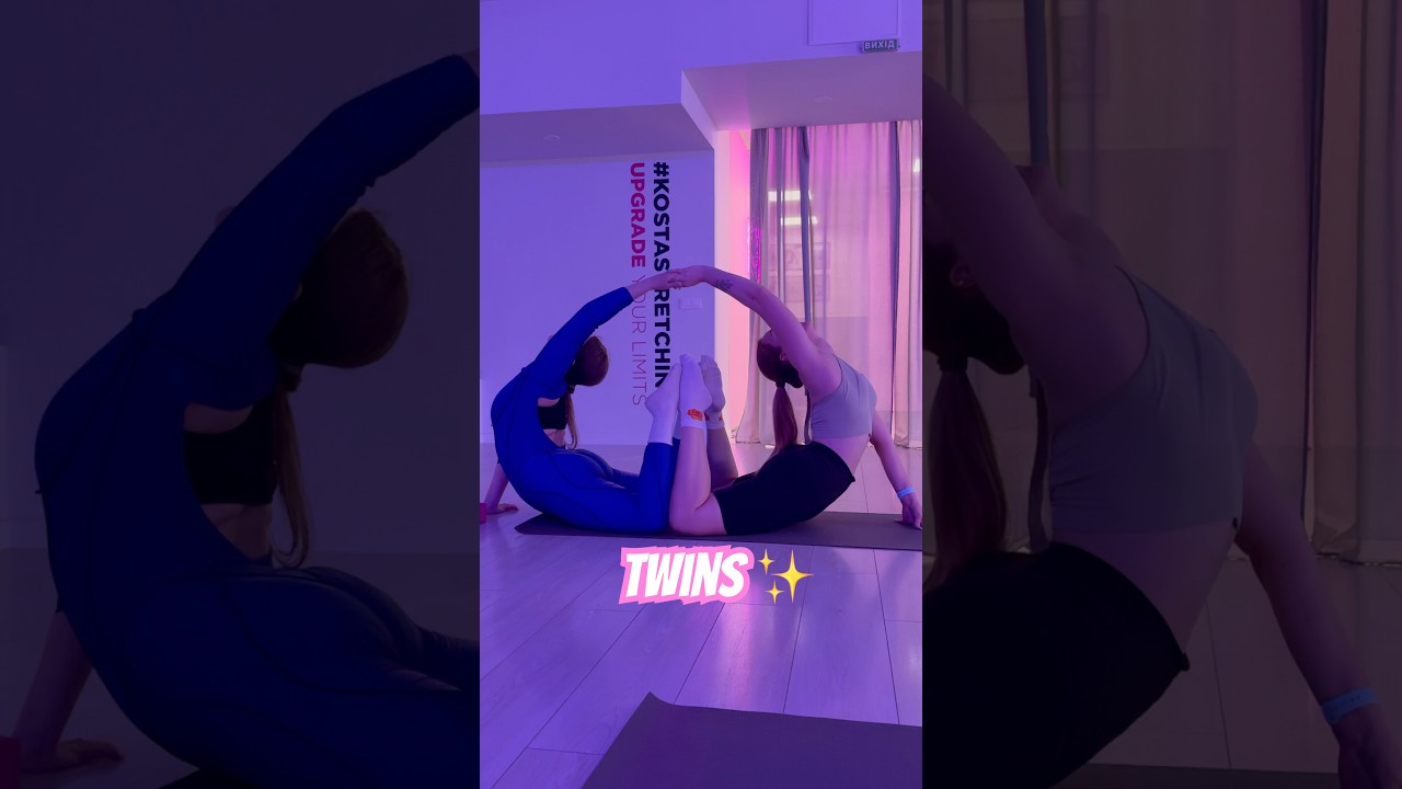 New duochallenge 💫 #stretching #flexibility #duochallenge #twins