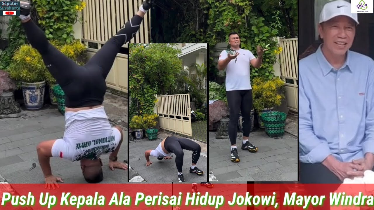 Mayor Windra Perisai Hidup Jokowi Bikin Deg2gan Kediaman, Push Up Pakai Kepala Mainkan Kerambit 