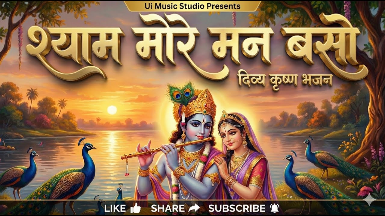 Shyam More Mann Baso | Krishna Bhajan | Krishna Flute | New Hindi Bhajan | Shri Krishna Song