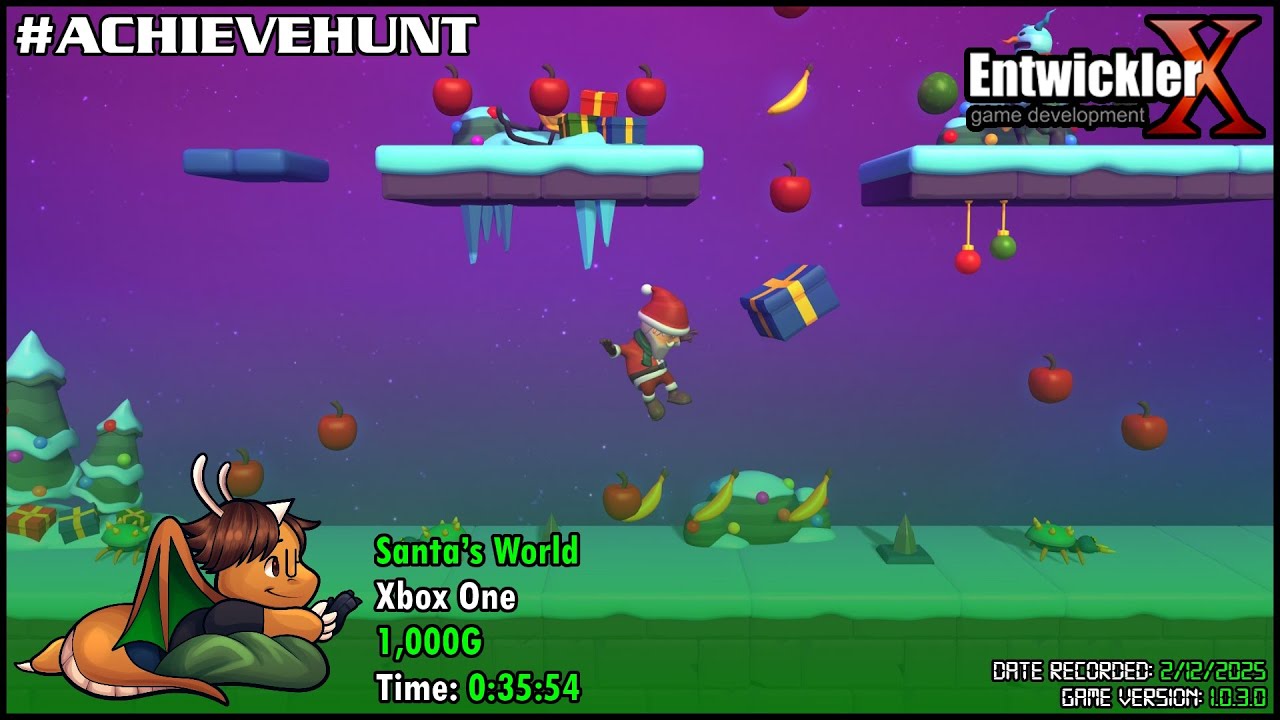 #AchieveHunt - Santa's World (Xbox One) - 1,000G in 35m 54s!