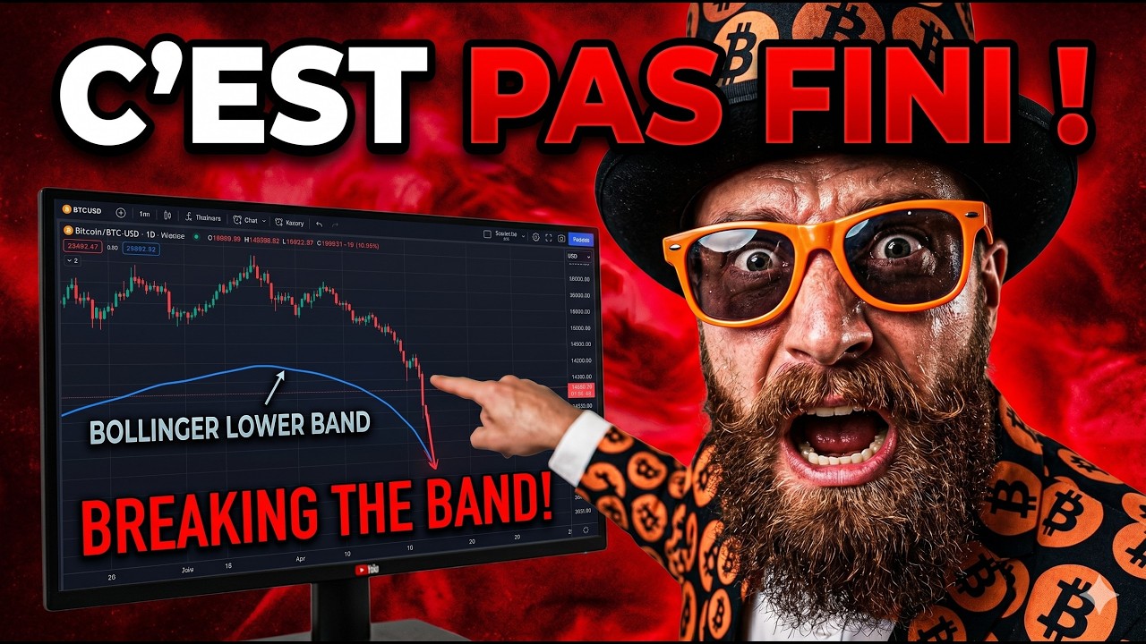 ⚠️ALERTE TECHNIQUE CRYPTO ! La DESCENTE continue, l'alerte de Bollinger devient CRITIQUE !