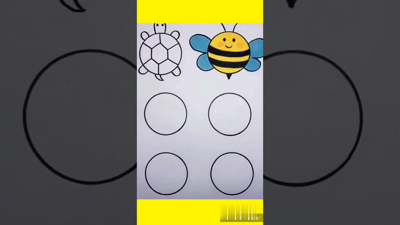 How to draw a circle drawings//Easy circle drawings for kids//Kids drawing easy @D.V Art #shorts