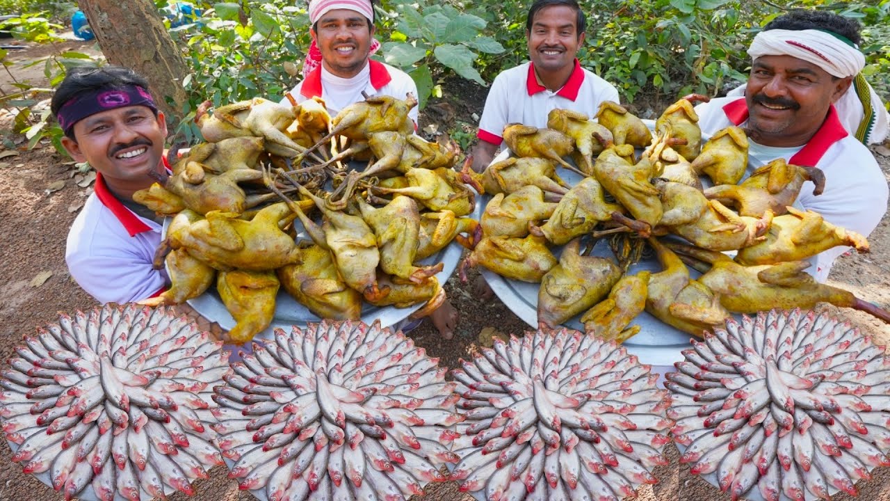 Country Morog Curry with Bengali famous River Pabda fish curry cooking for village people #chicken