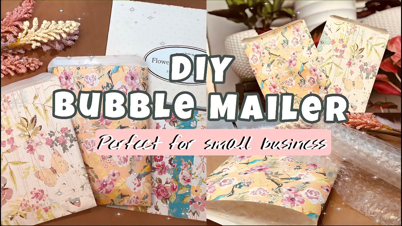 Studio Vlog 04: How I make DIY Bubble Mailers for my small business (Easy, Cute & Affordable)