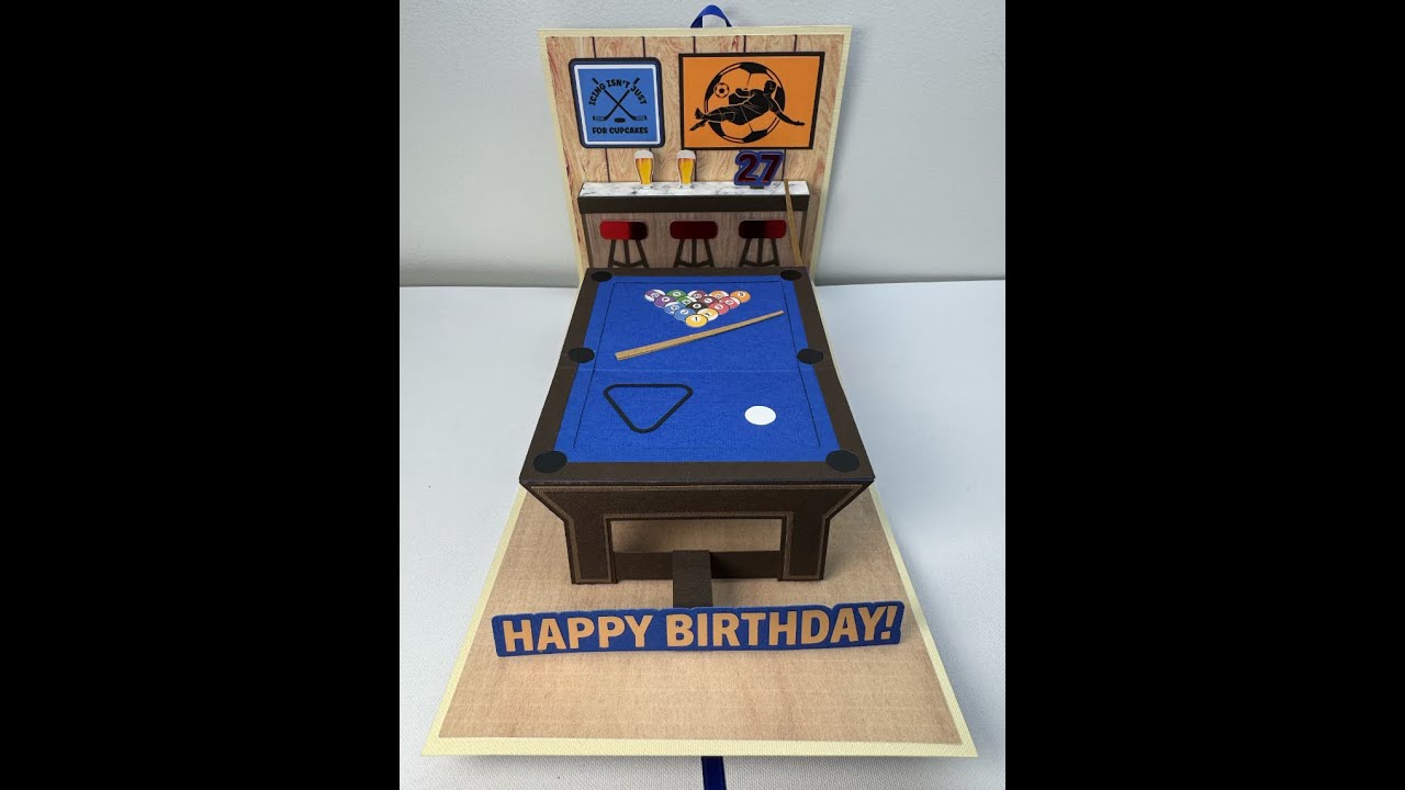 Pop Up Pool Table Card