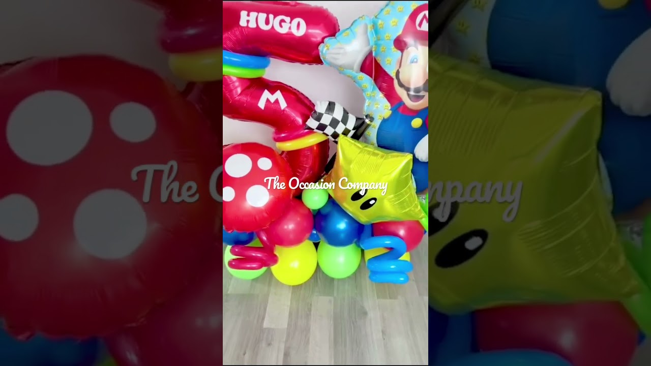 Super Mario Balloon Bouquet Number Stack Inspiration  #supermario #mario #balloons #balloondecor