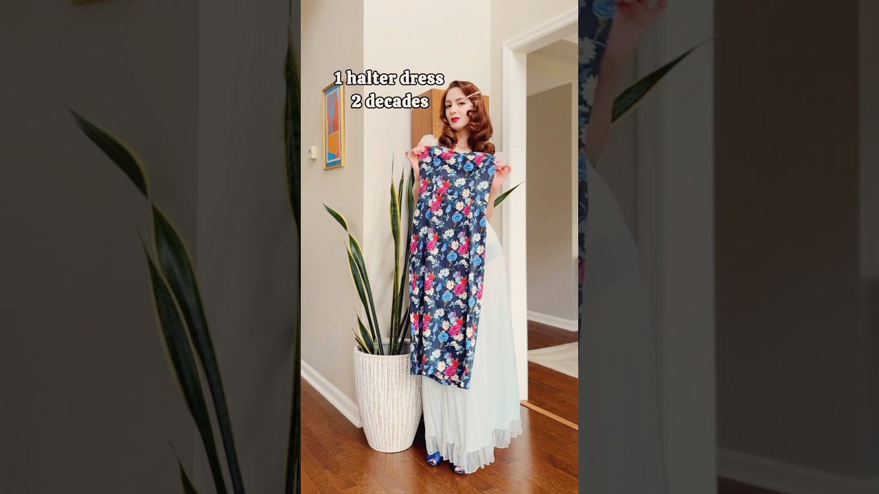 1940s vs. 1950s Style: Halter Dress 💙 #vintagestyle #retrostyle #summerstyle #1950sstyle