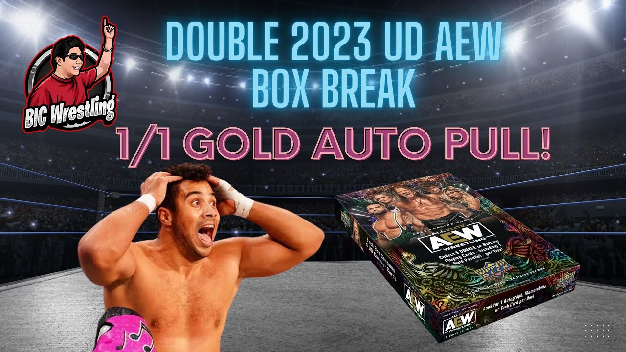 2023 Upper Deck AEW Double Hobby Box Break - 1/1 Gold Auto Pull!