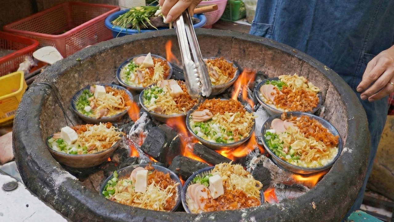 Special Street Foods:Charcoal-grilled eggs with secret sauce, Grilled Pork Belly_驚人街頭小吃_秘醬炭烤鳥蛋,碳烤豬五花