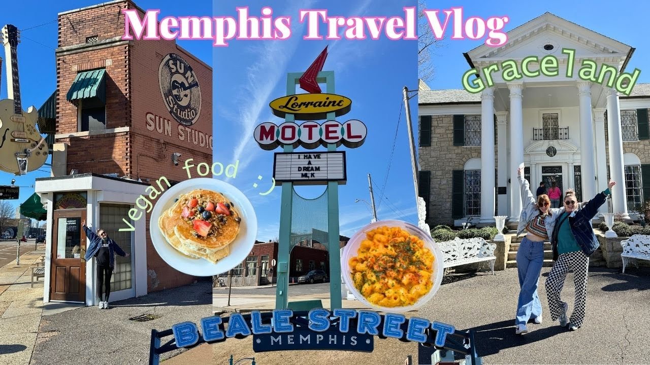 Memphis Travel Vlog | Graceland, Beale Street, Vegan Food, Civil Rights Museum and loads more 🫶🏻