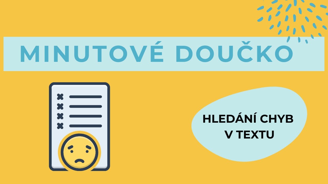 Konečně rozumím češtině: Hledání chyb v textu / Přijímačkové jednohubky #14