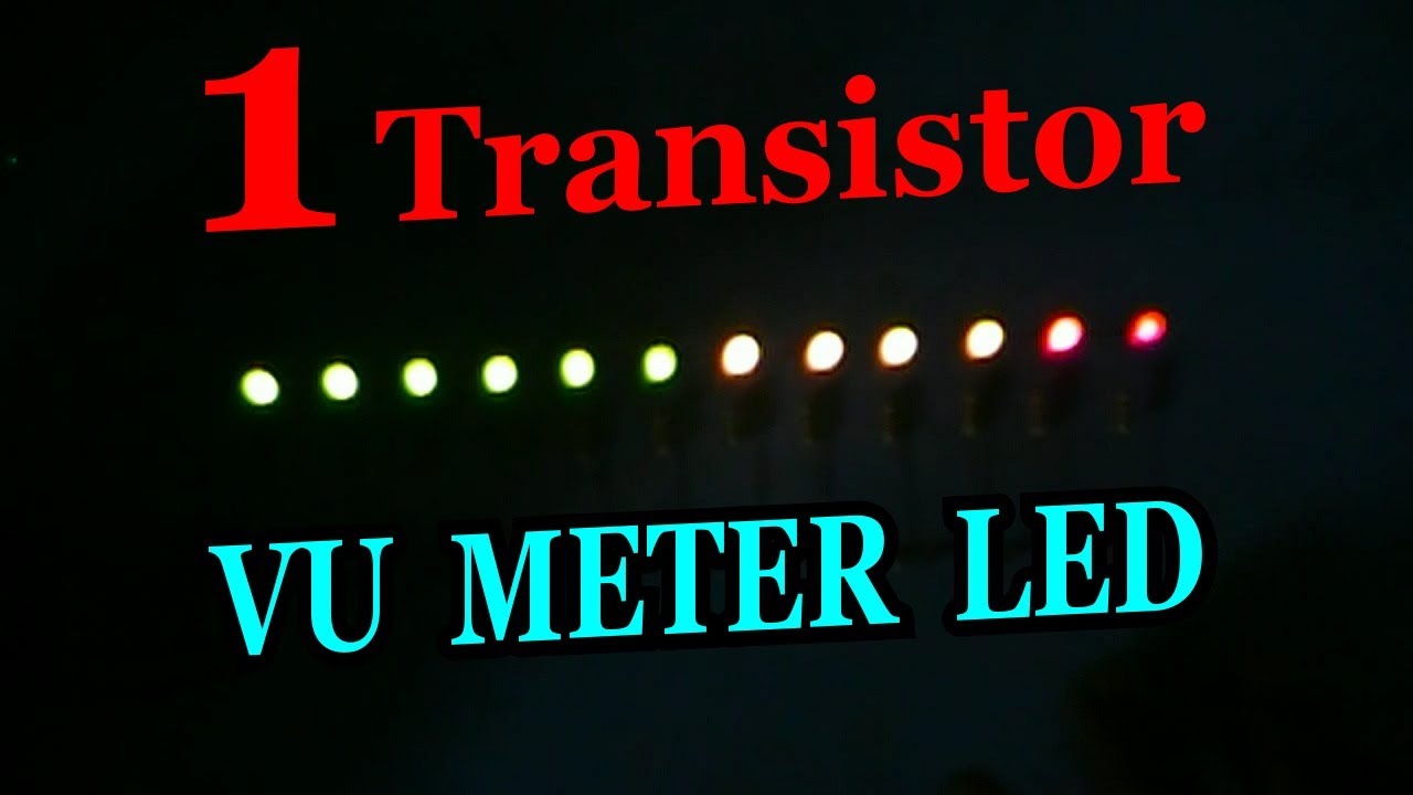 VU METER LED одиночный транзистор DIY