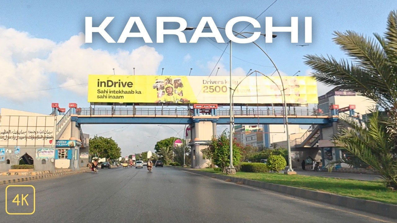 Driving tour of Karachi - Pakistan Street View in 4k